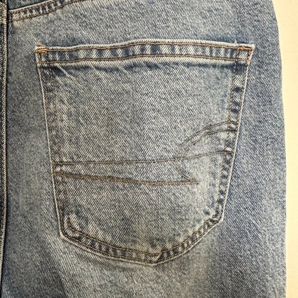 American Eagle 90's Bootcut Jeans Size 10 Short Split Hem Stretch - Picture 7 of 14